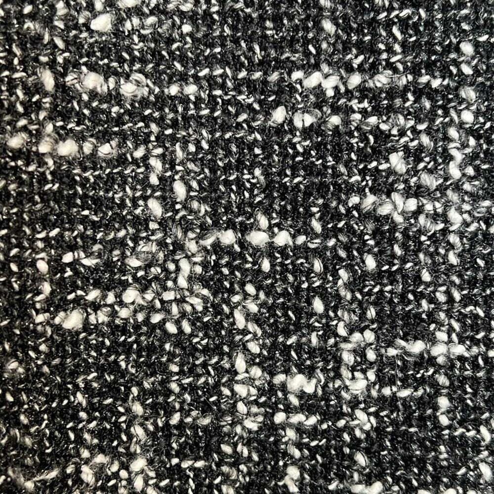 Talbots Black White Textured Tweed Collarless Suit Jacket Womens 16 Petite - Picture 12 of 14